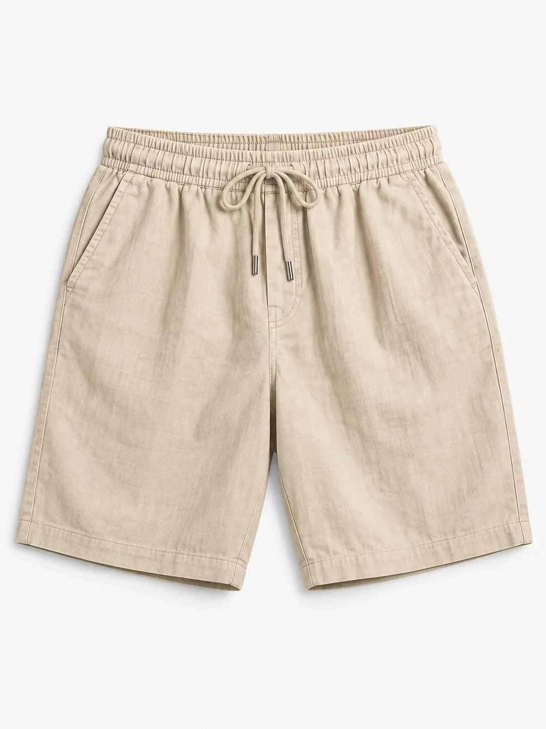 Relaxed Cotton-Linen Shorts