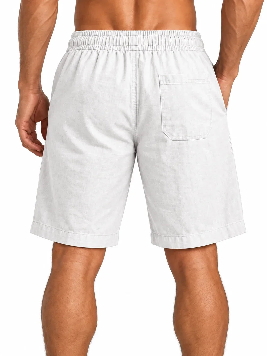 Relaxed Cotton-Linen Shorts