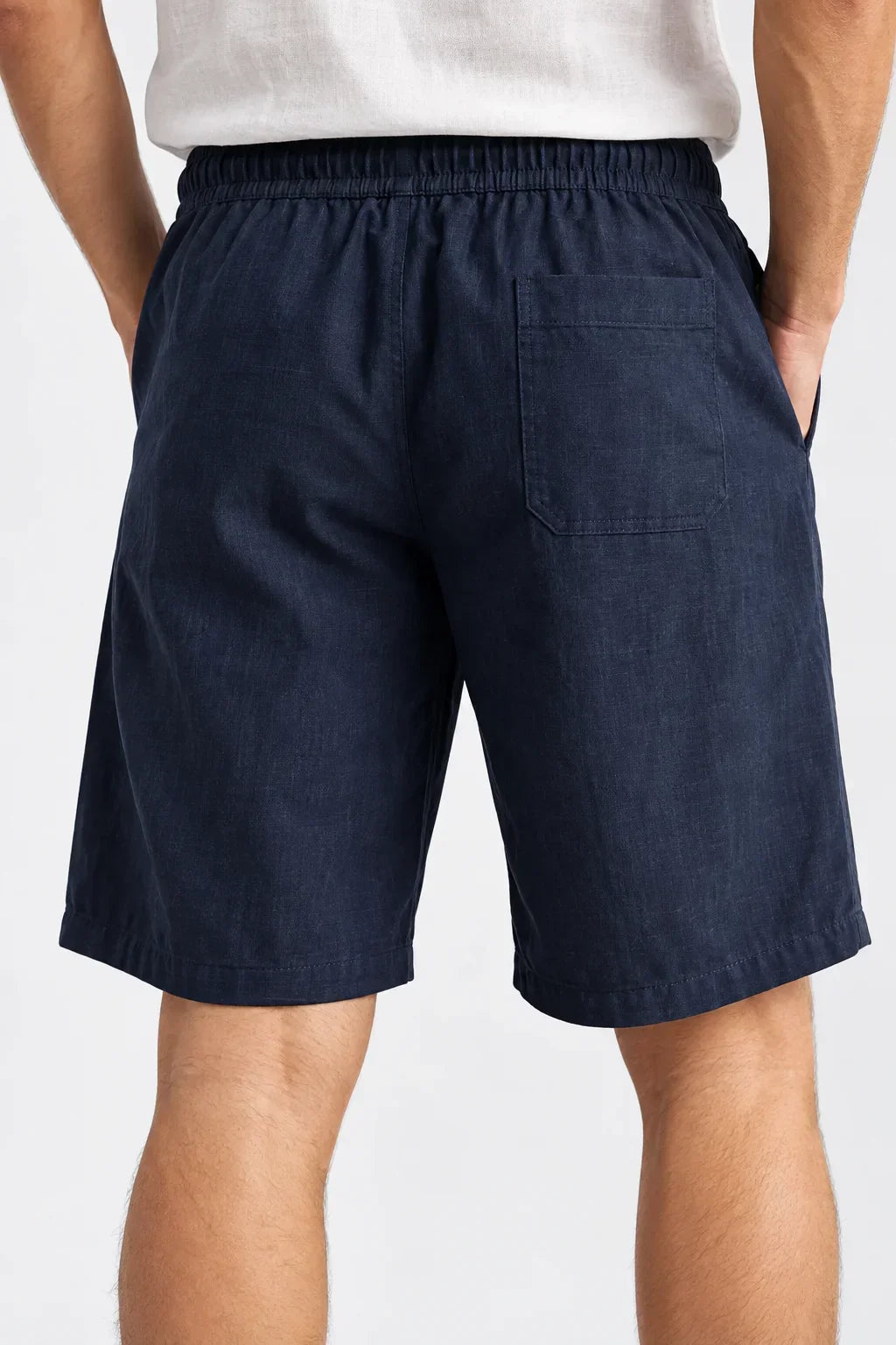 Relaxed Cotton-Linen Shorts
