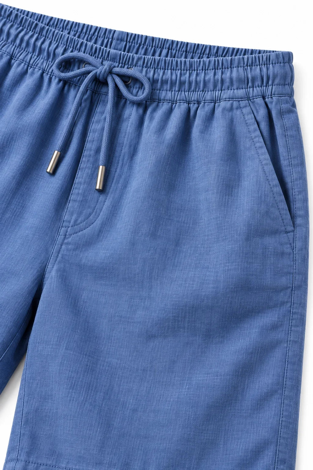 Relaxed Cotton-Linen Shorts