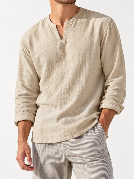 Cotton-Linen Relaxed Shirt