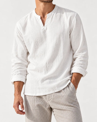 Cotton-Linen Relaxed Shirt
