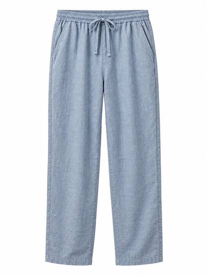 Relaxed Cotton-Hemp Trousers