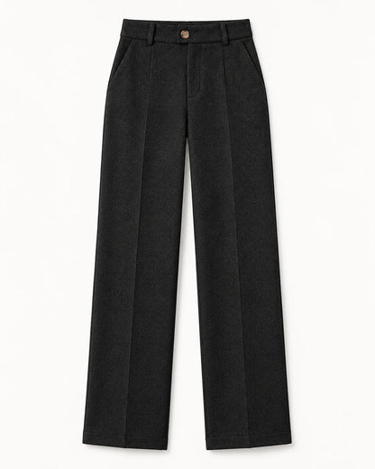 Textured High-Waist Trousers