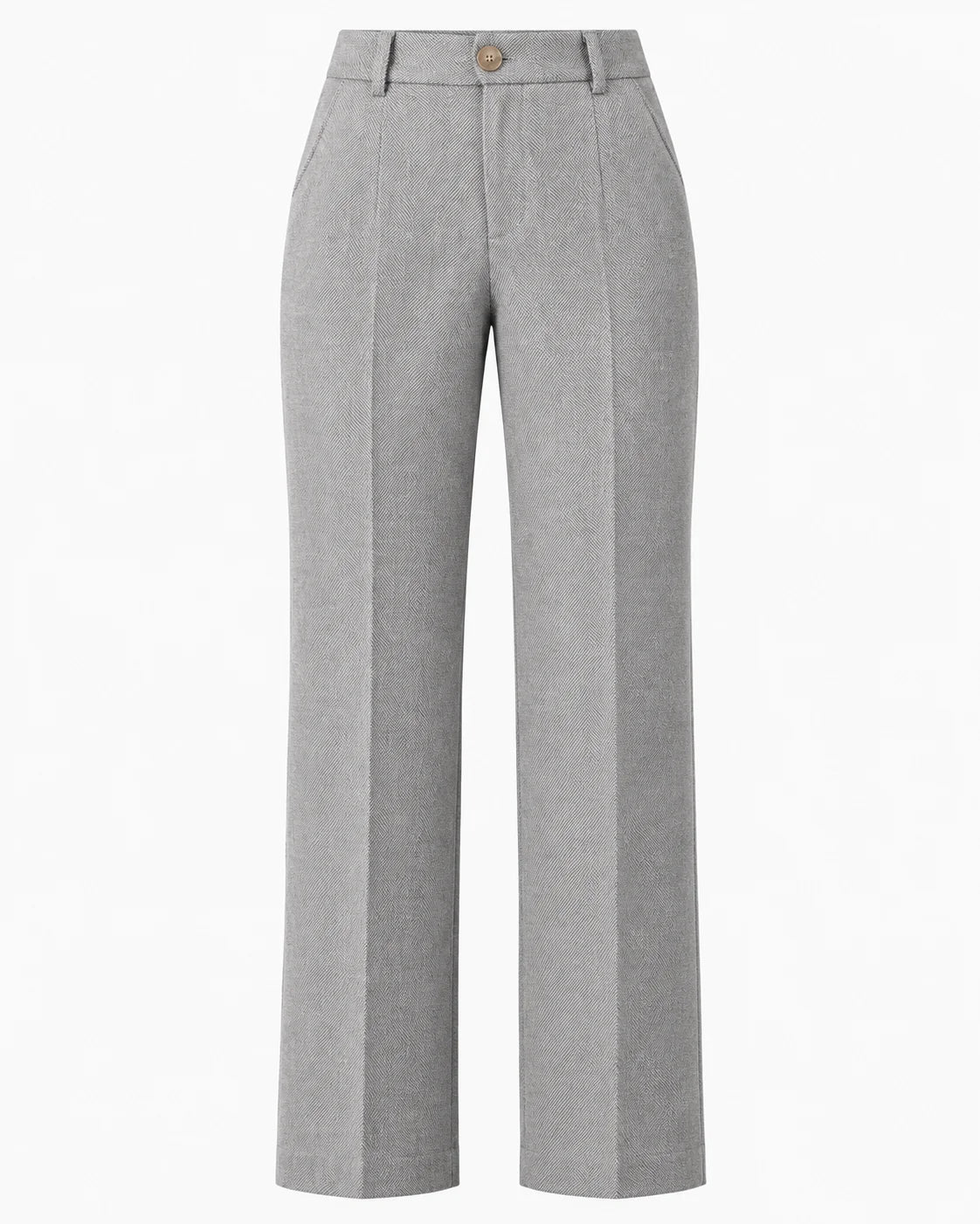 Textured High-Waist Trousers