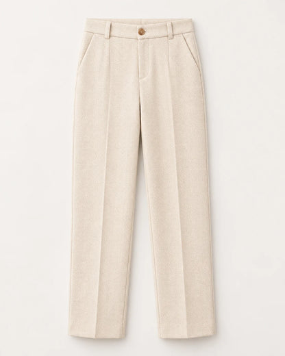 Textured High-Waist Trousers