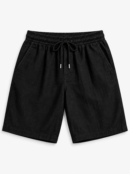 Relaxed Cotton-Linen Shorts