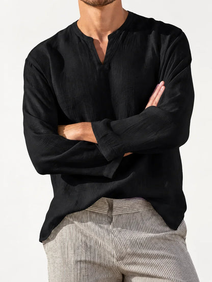 Cotton-Linen Relaxed Shirt