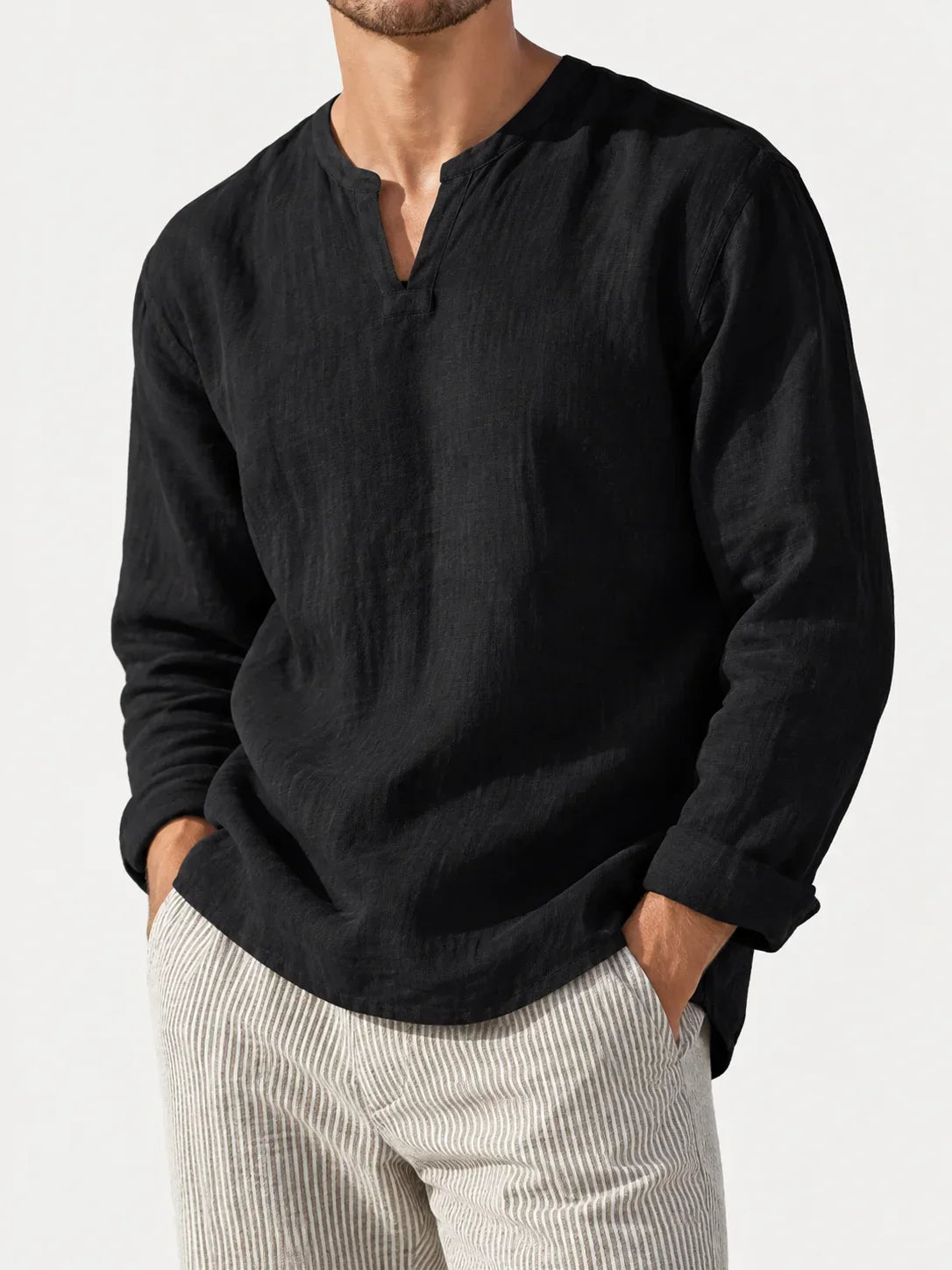 Cotton-Linen Relaxed Shirt