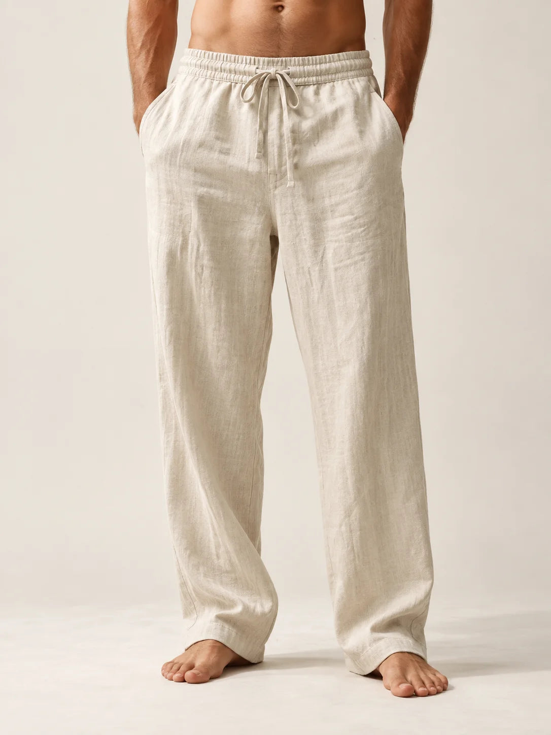 Relaxed Cotton-Hemp Trousers