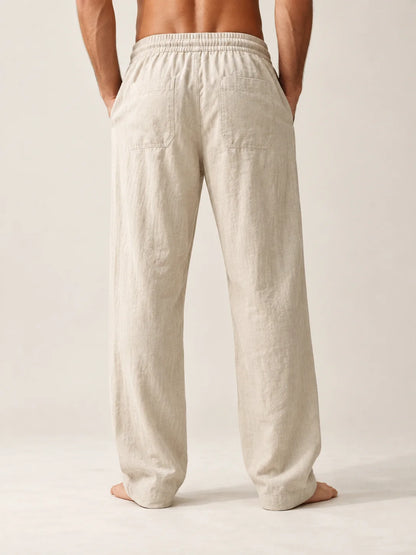 Relaxed Cotton-Hemp Trousers
