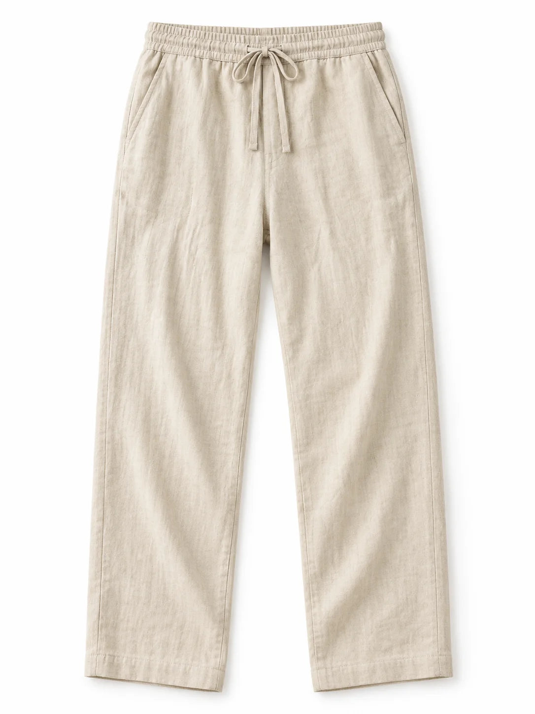 Relaxed Cotton-Hemp Trousers