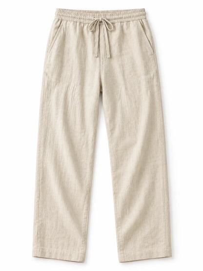 Relaxed Cotton-Hemp Trousers