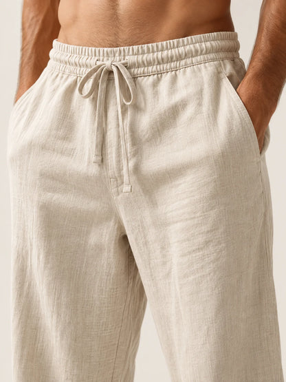 Relaxed Cotton-Hemp Trousers