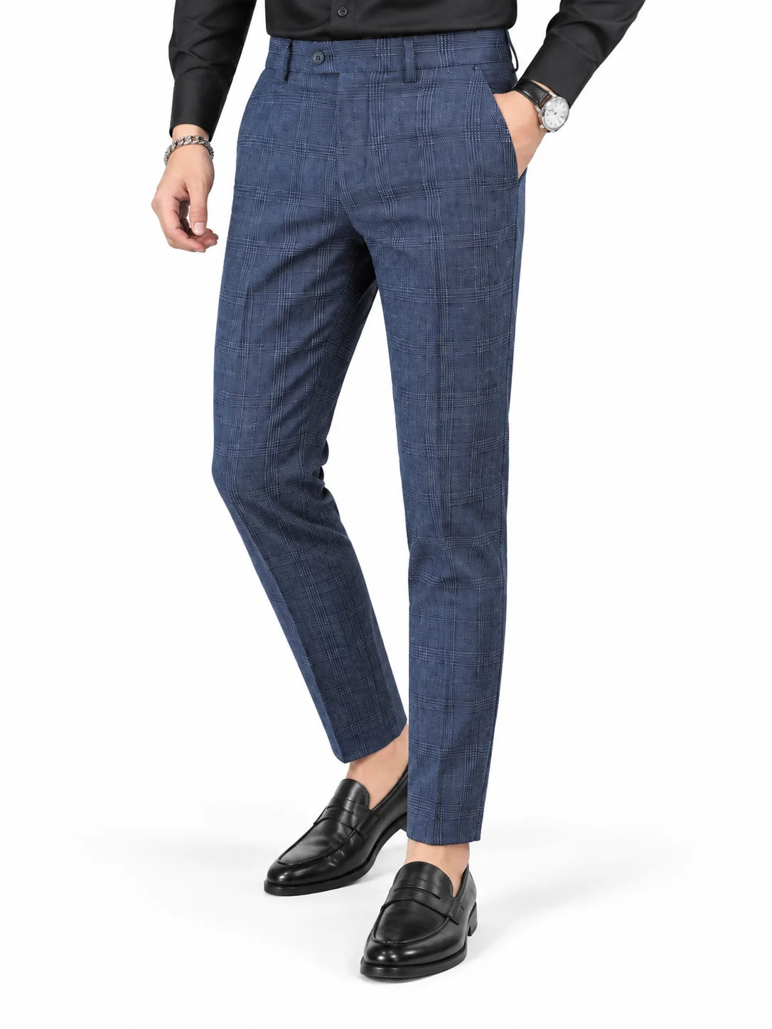 Checked Tailored Trousers