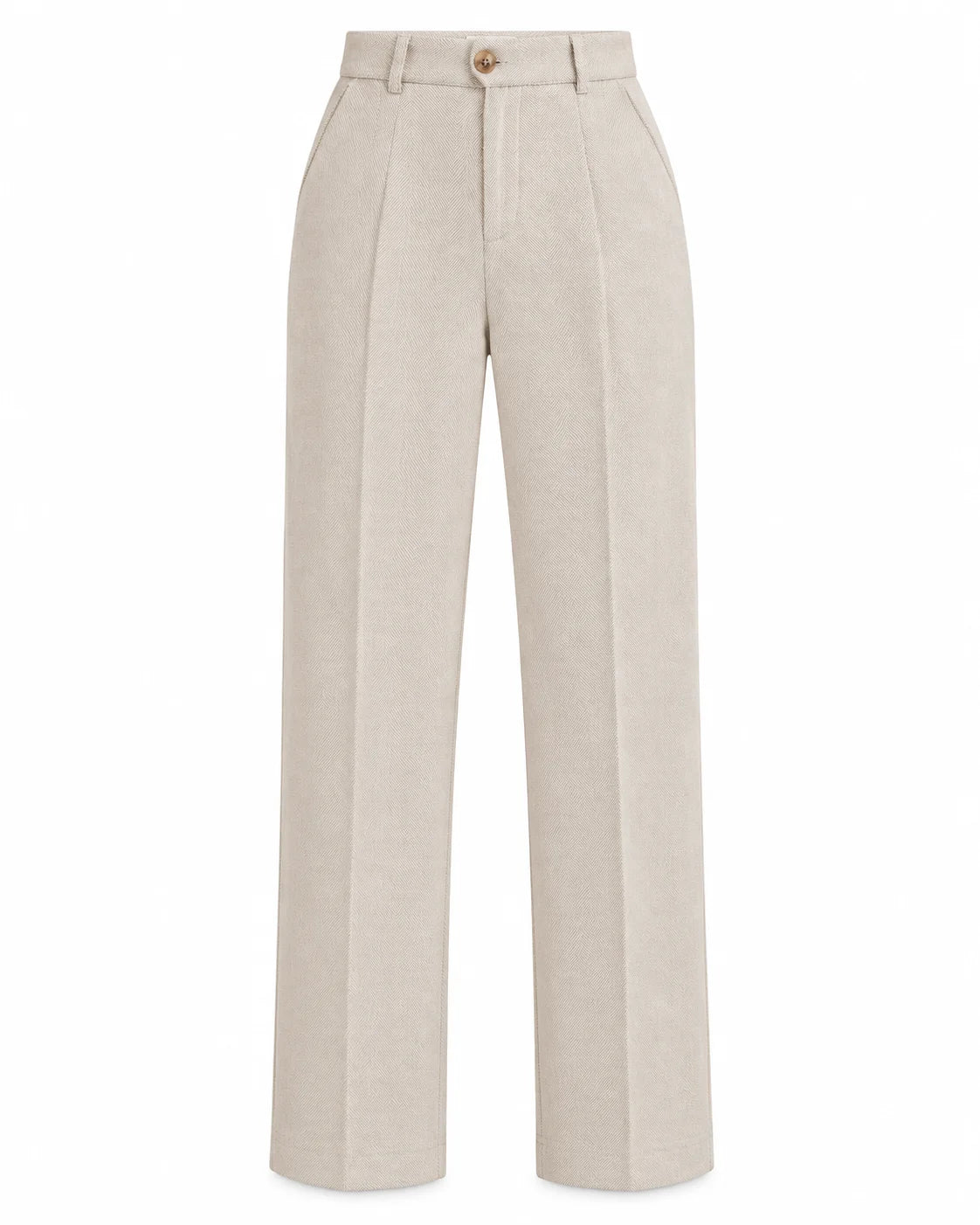 Textured High-Waist Trousers