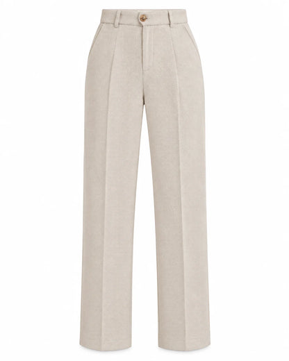 Textured High-Waist Trousers